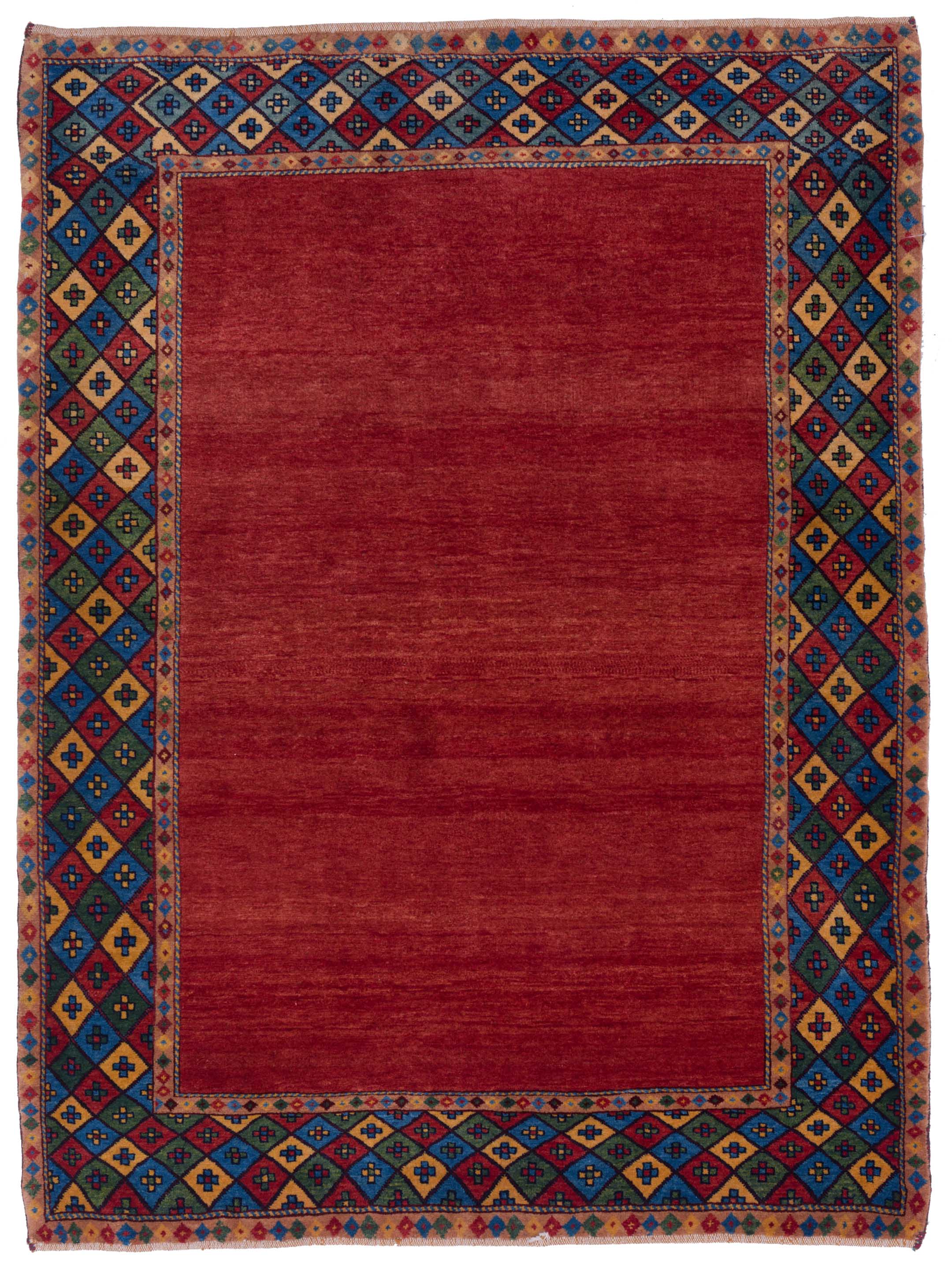 Red Blue Checkered Inspired Rug	