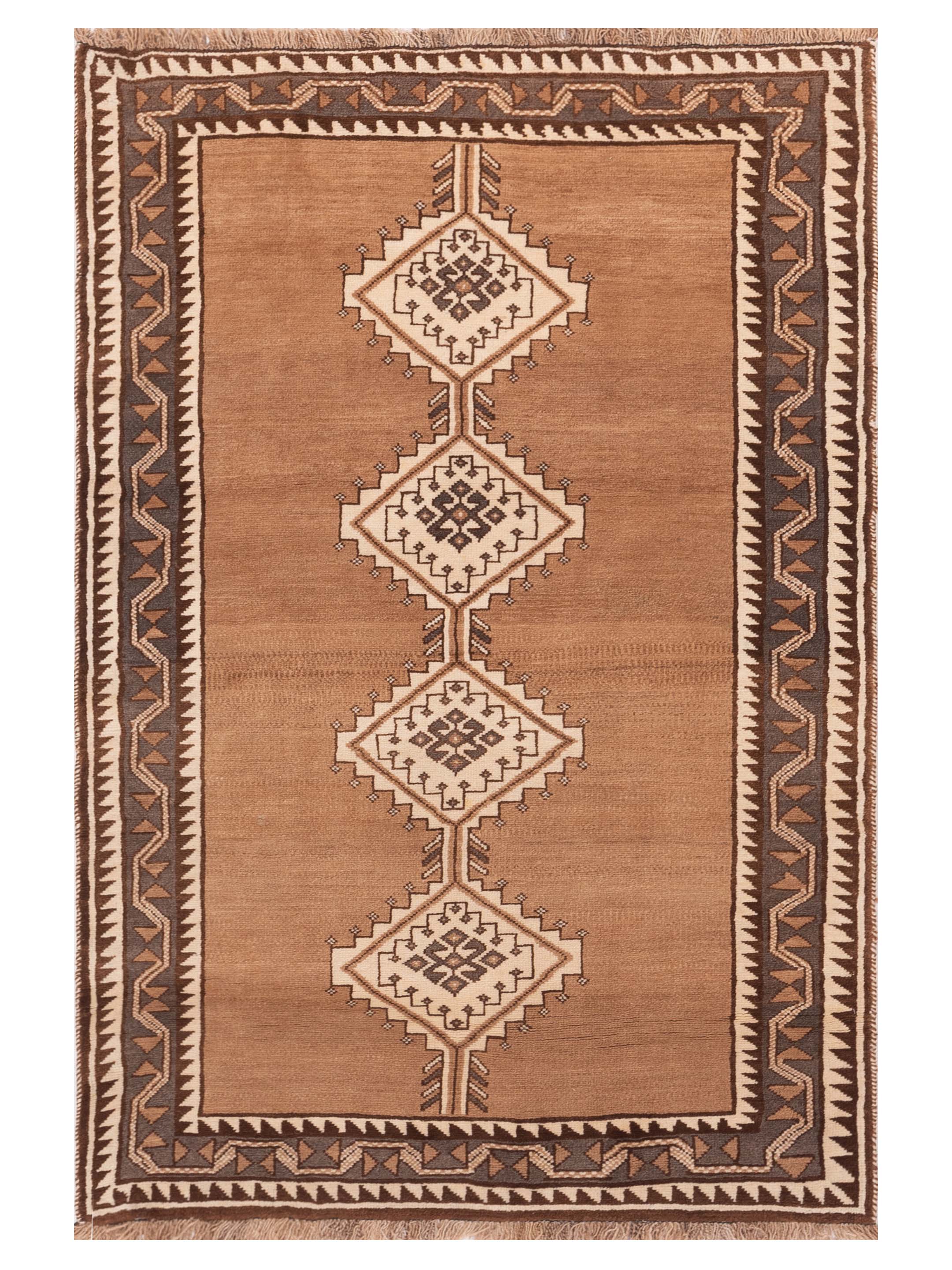 Gabbeh Transitional Brown 4x7 Area Rug	