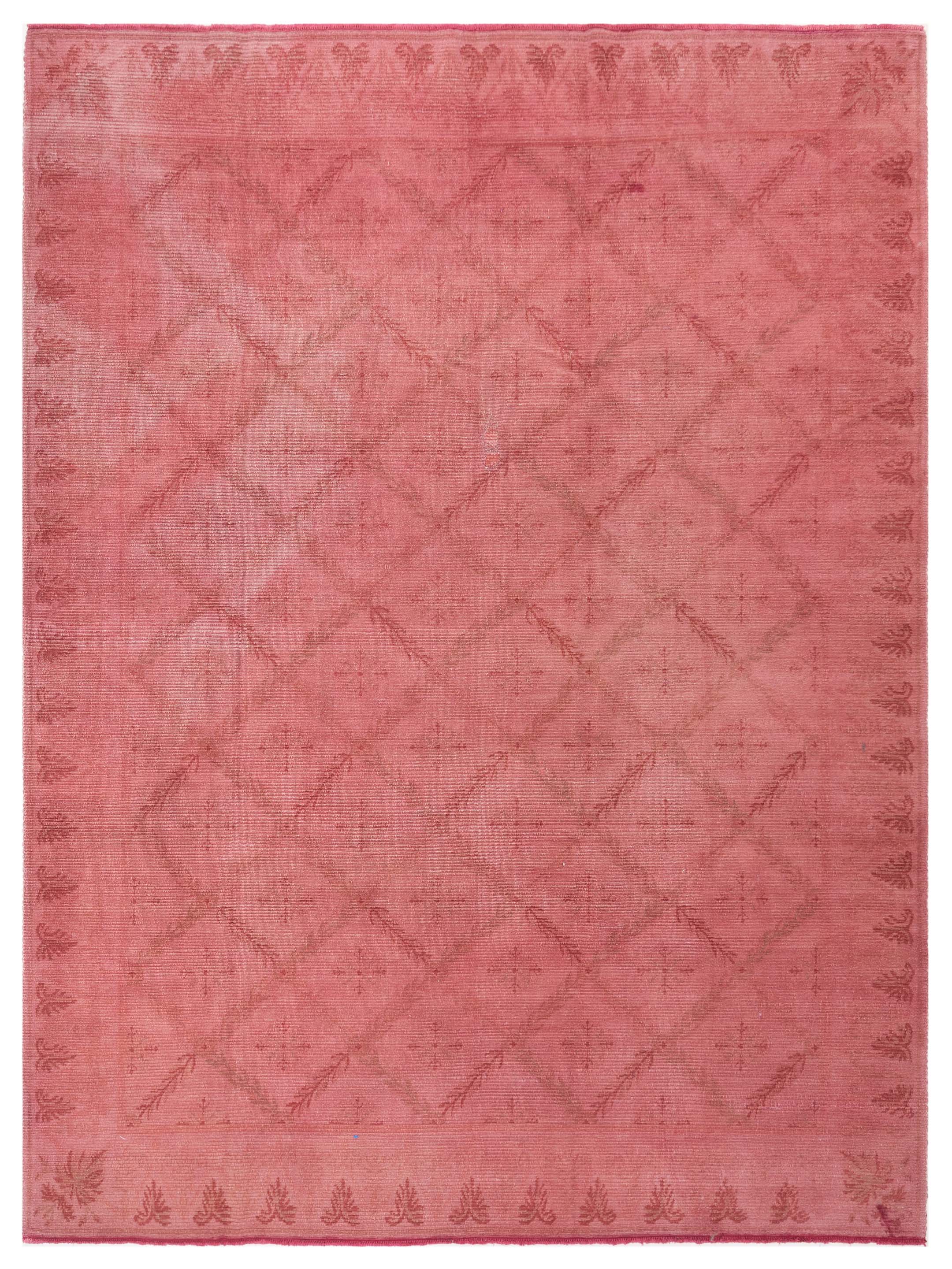 Vintage Contemporary Pink 9x12 Area Rug	