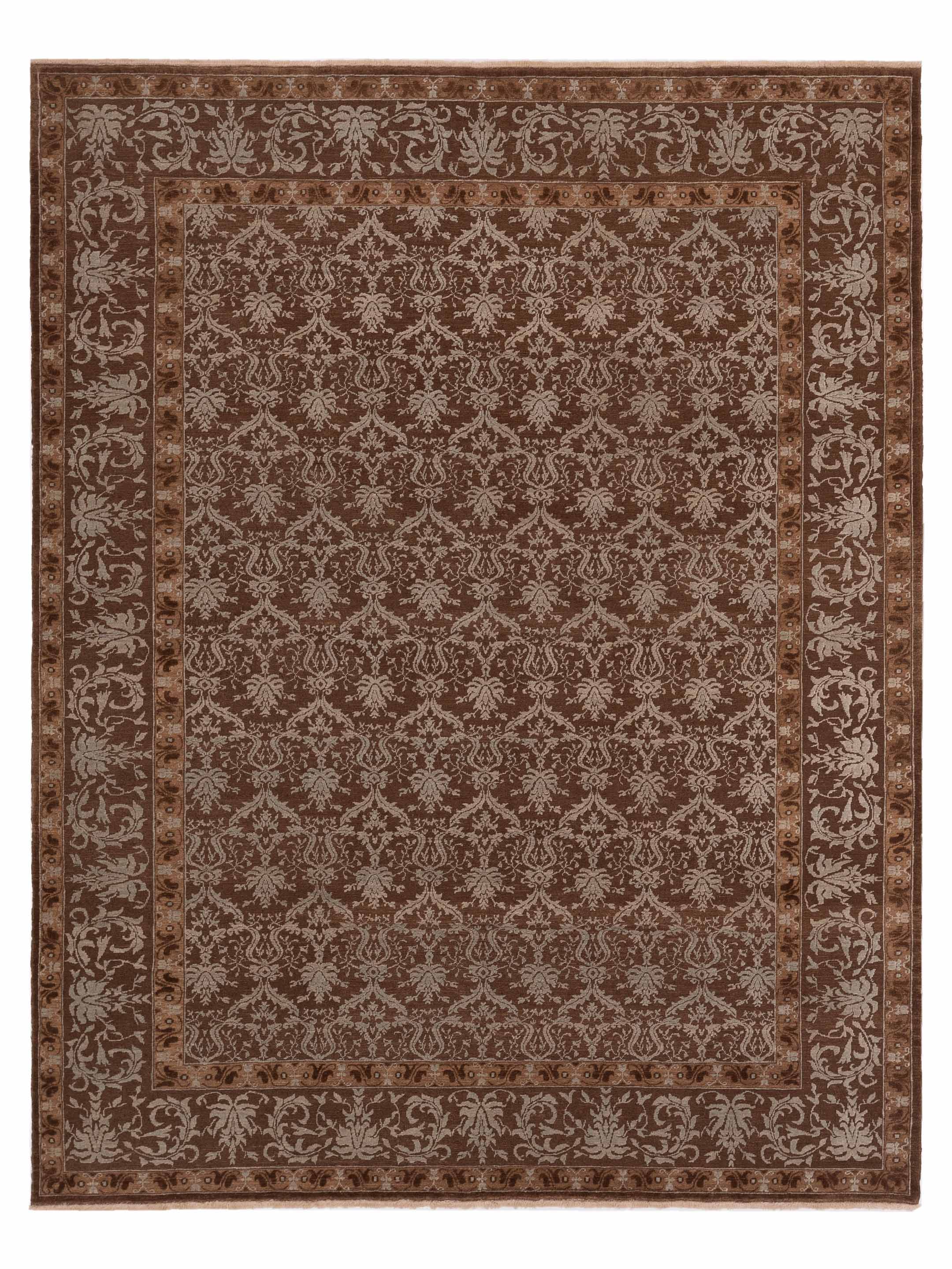 Transitional Brown 9x12 Area Rug	