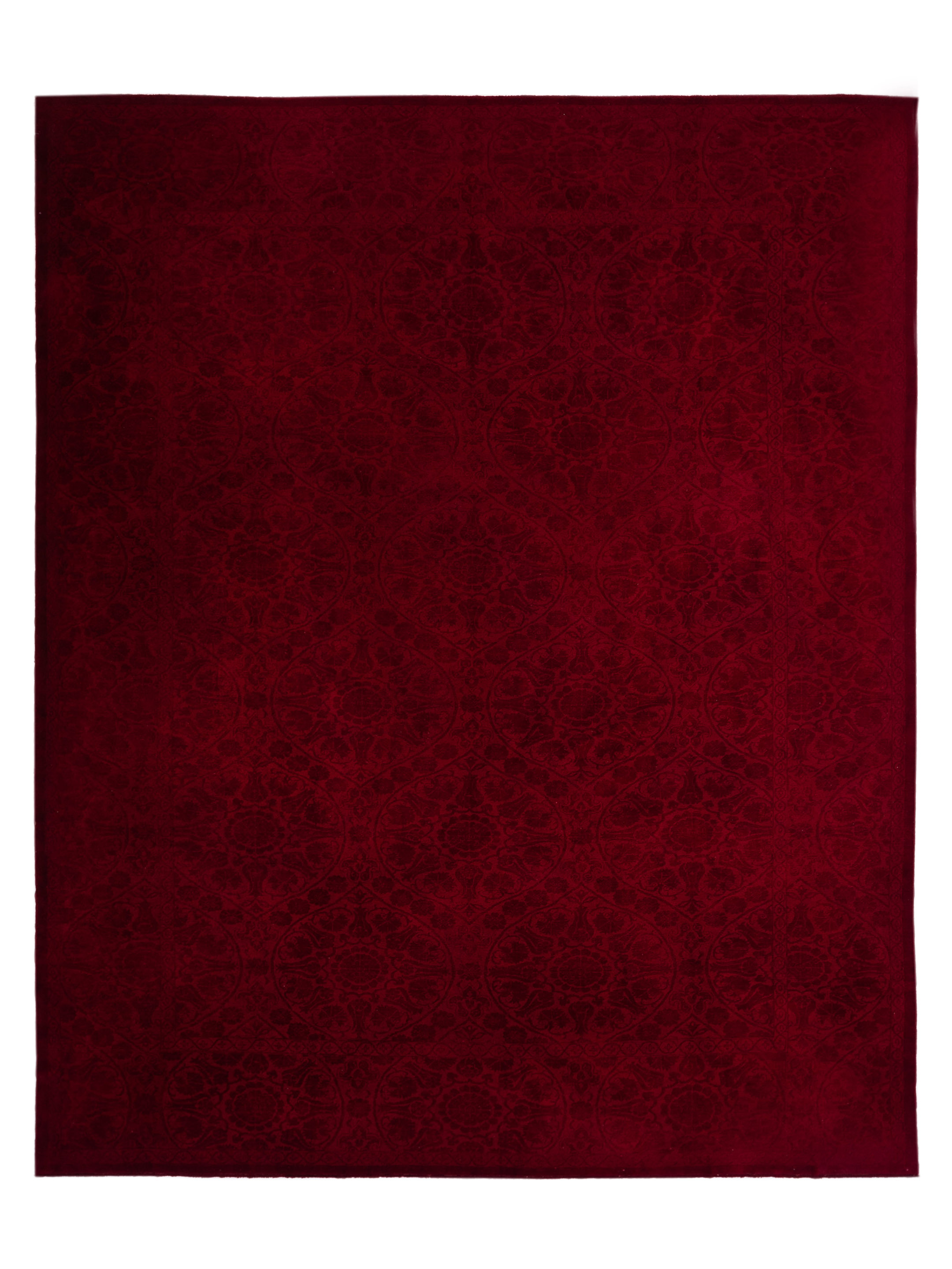 Color Bouquet Transitional Red Red 12x15 Area Rug	