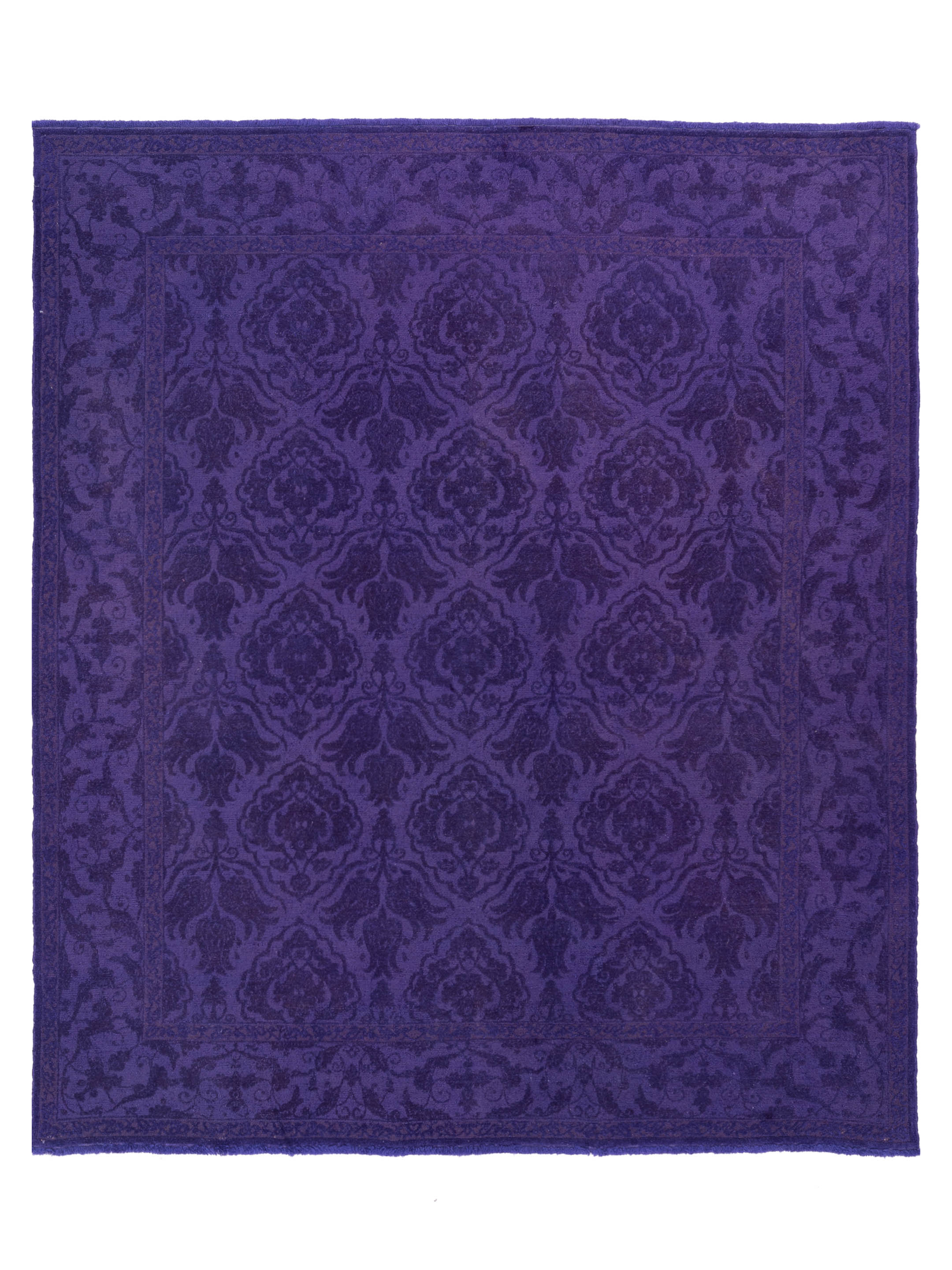 Color Bouquet Transitional Purple Purple 8x9 Area Rug	
