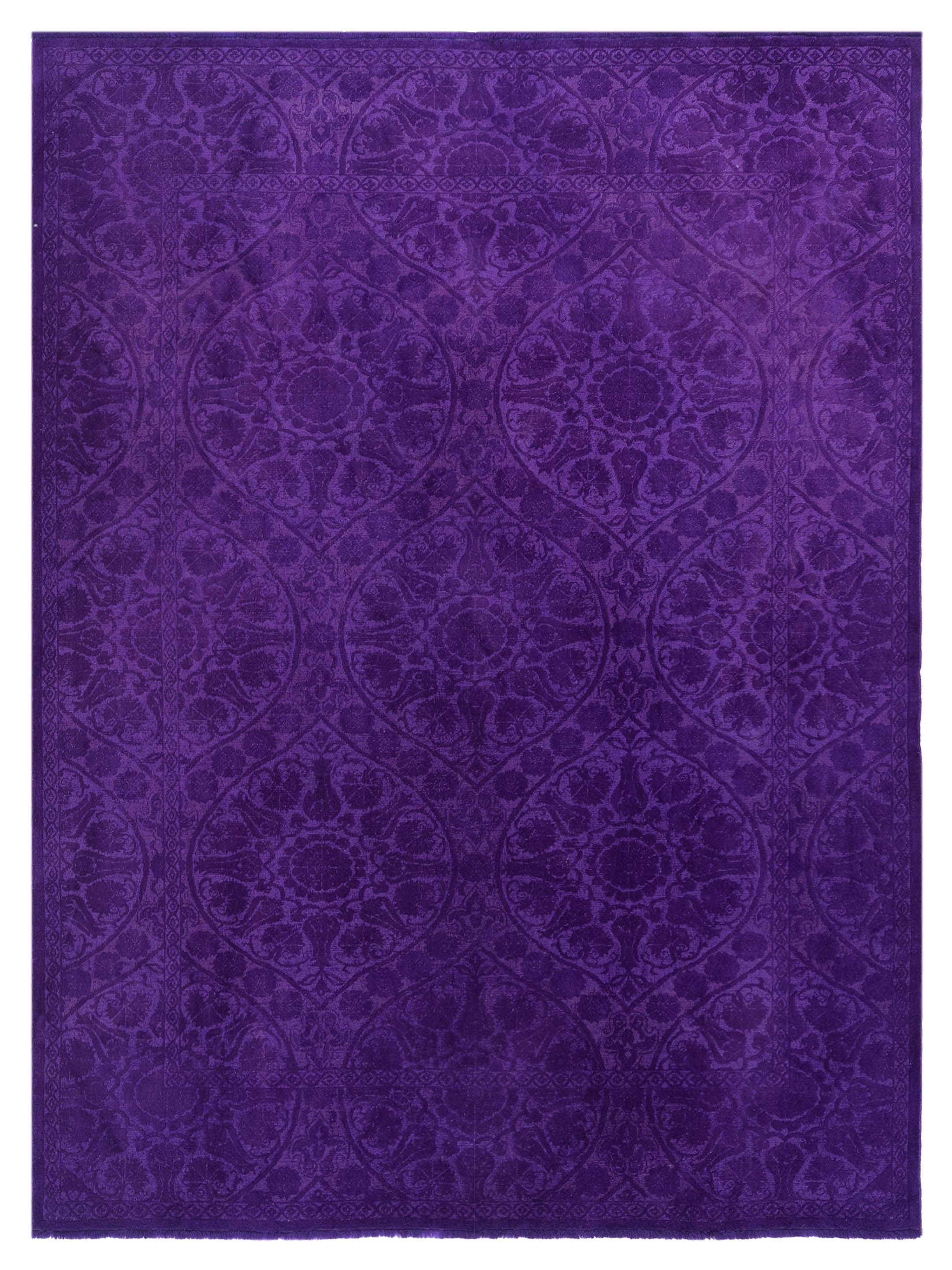 Color Bouquet Transitional Purple Purple 8x10 Area Rug	