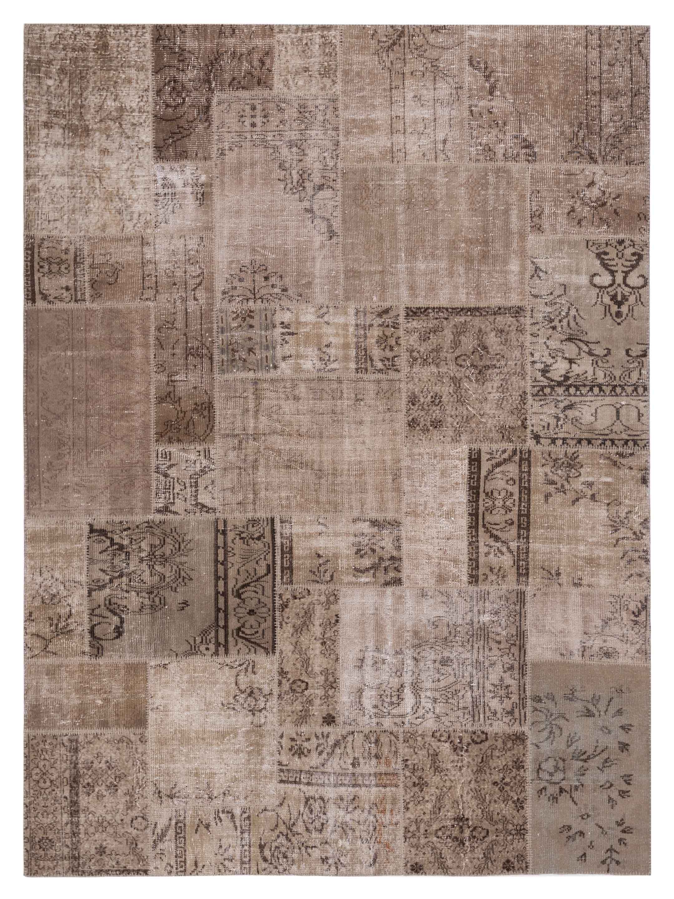brown turkish patchwork area rug	