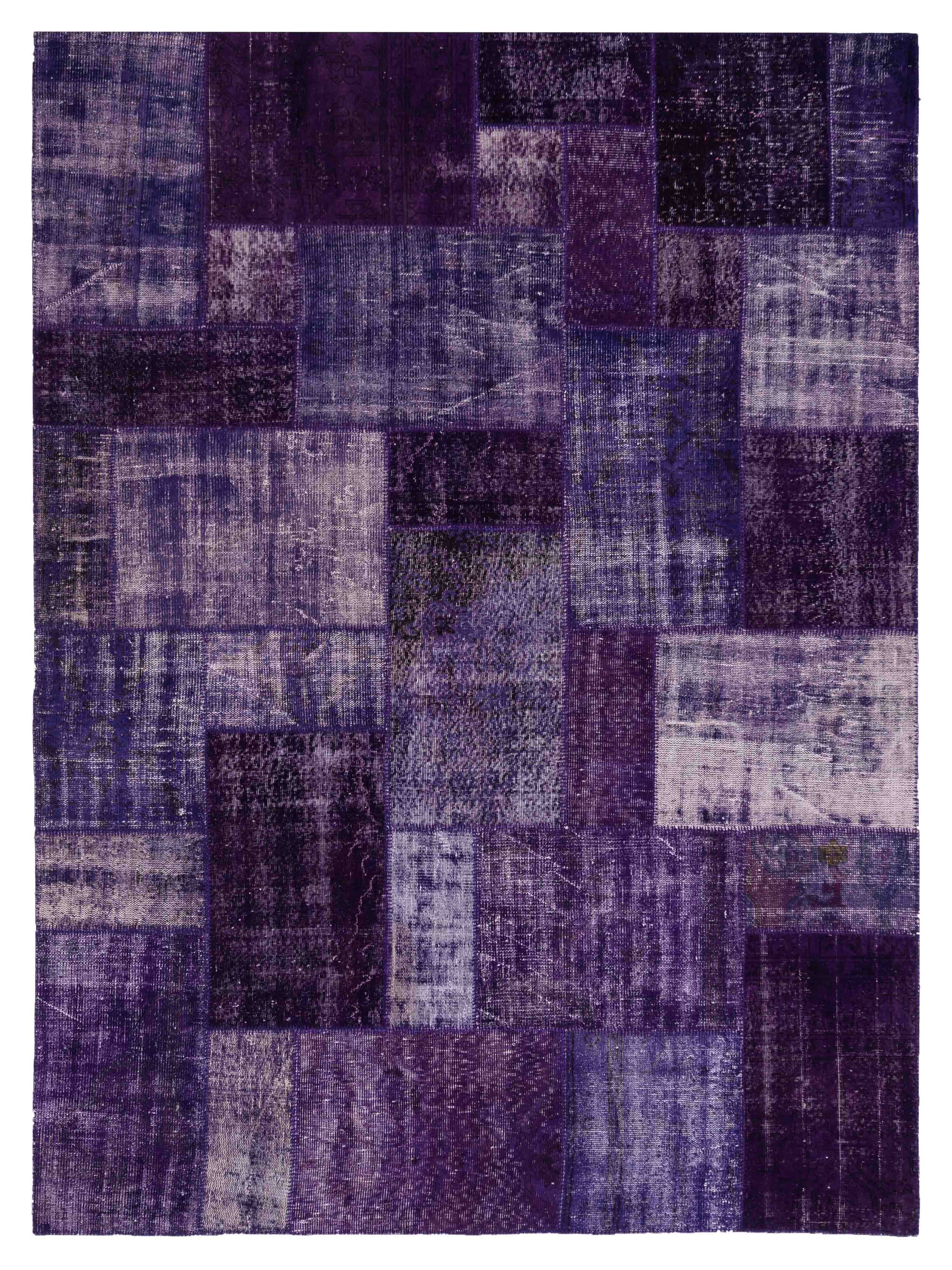 Turkish Vestige Patchwork Contemporary Purple 8x10 Area Rug	
