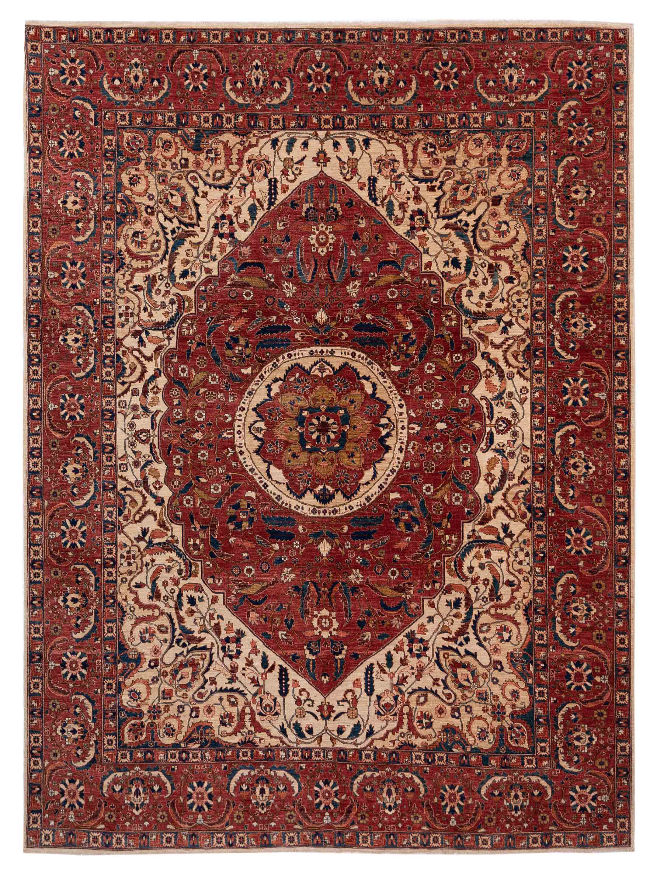 Akcha Tribal Red Red 9x11 Area Rug	