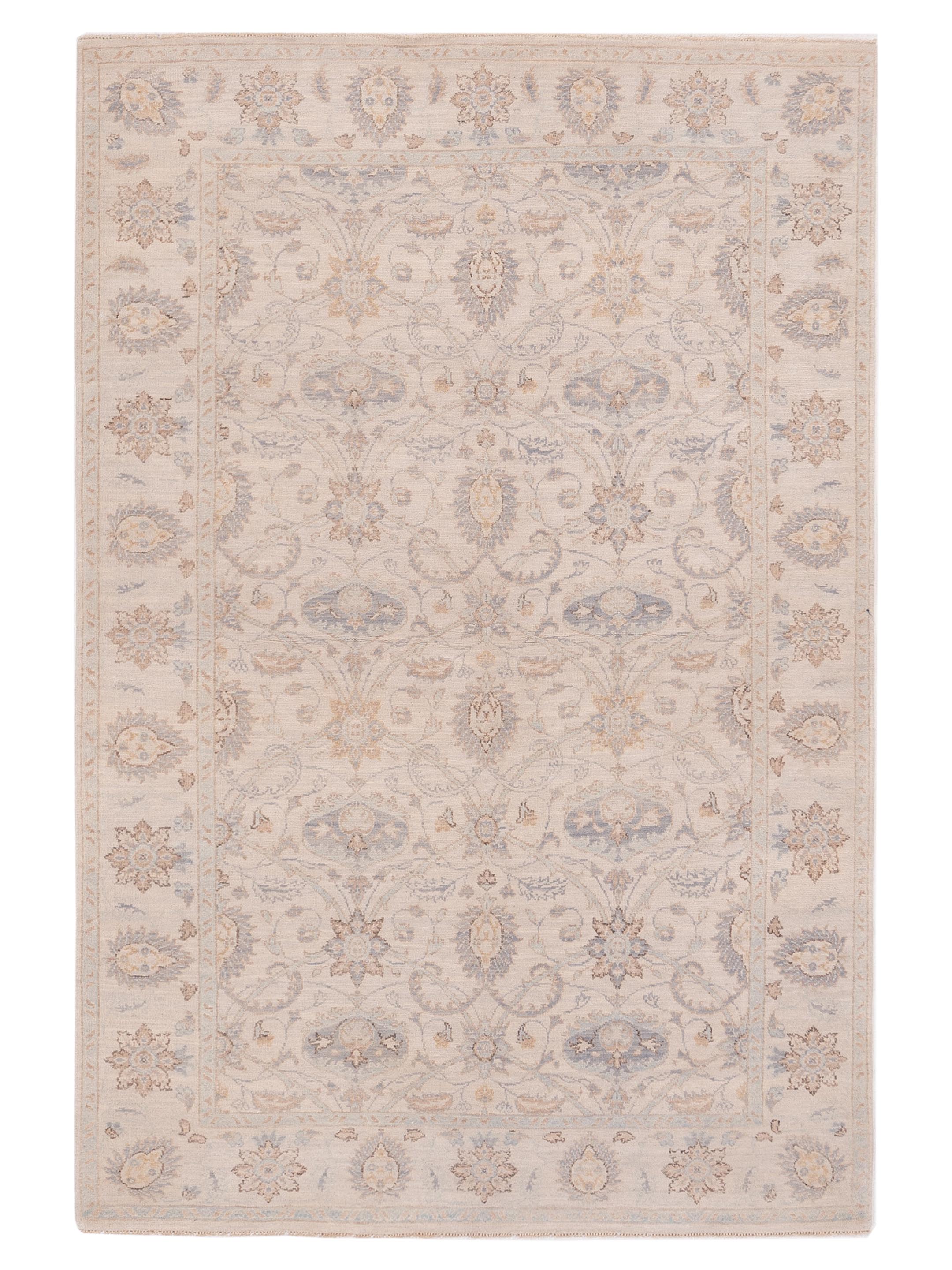Transitional Ivory 4x6 Area Rug	