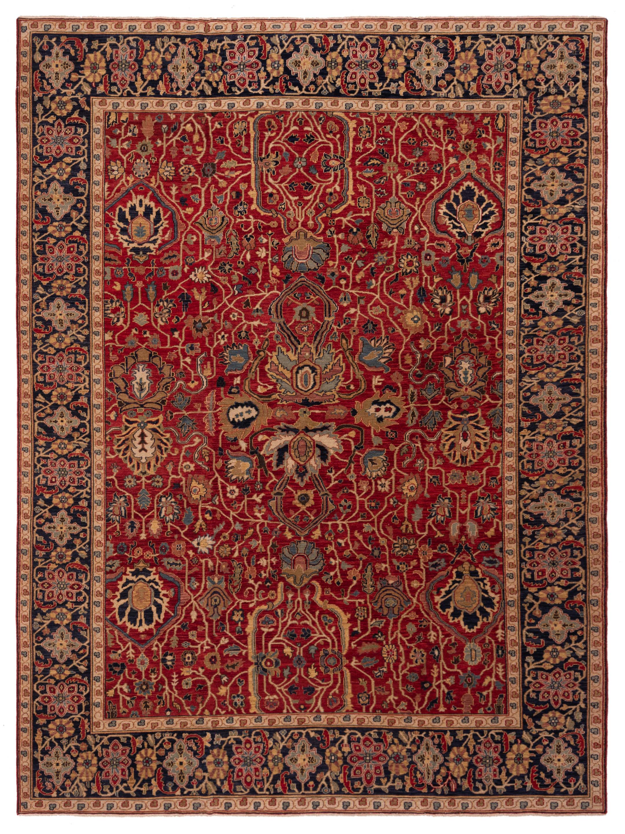 Simav Collection Traditional Red 9x12 Area Rug	