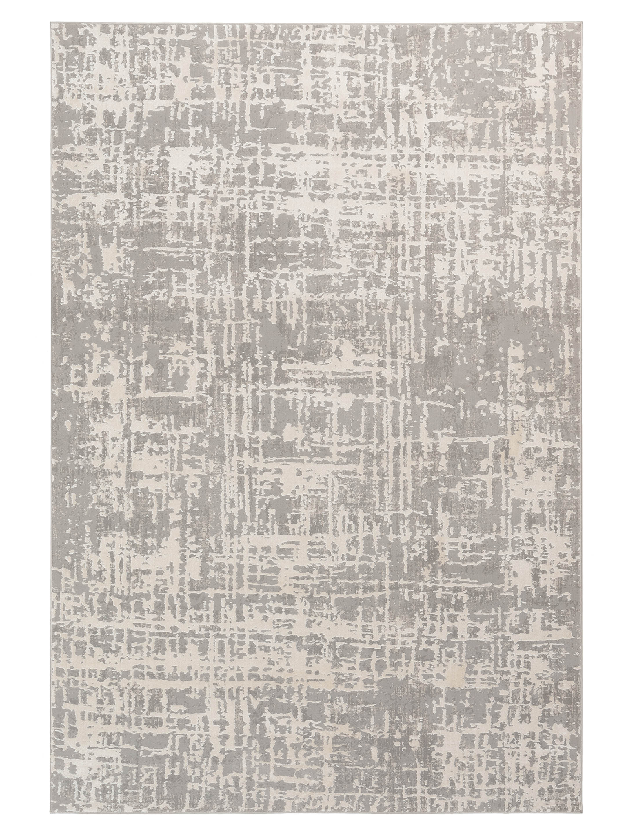 Contemporary Silver Ivory 7x10 Area Rug	