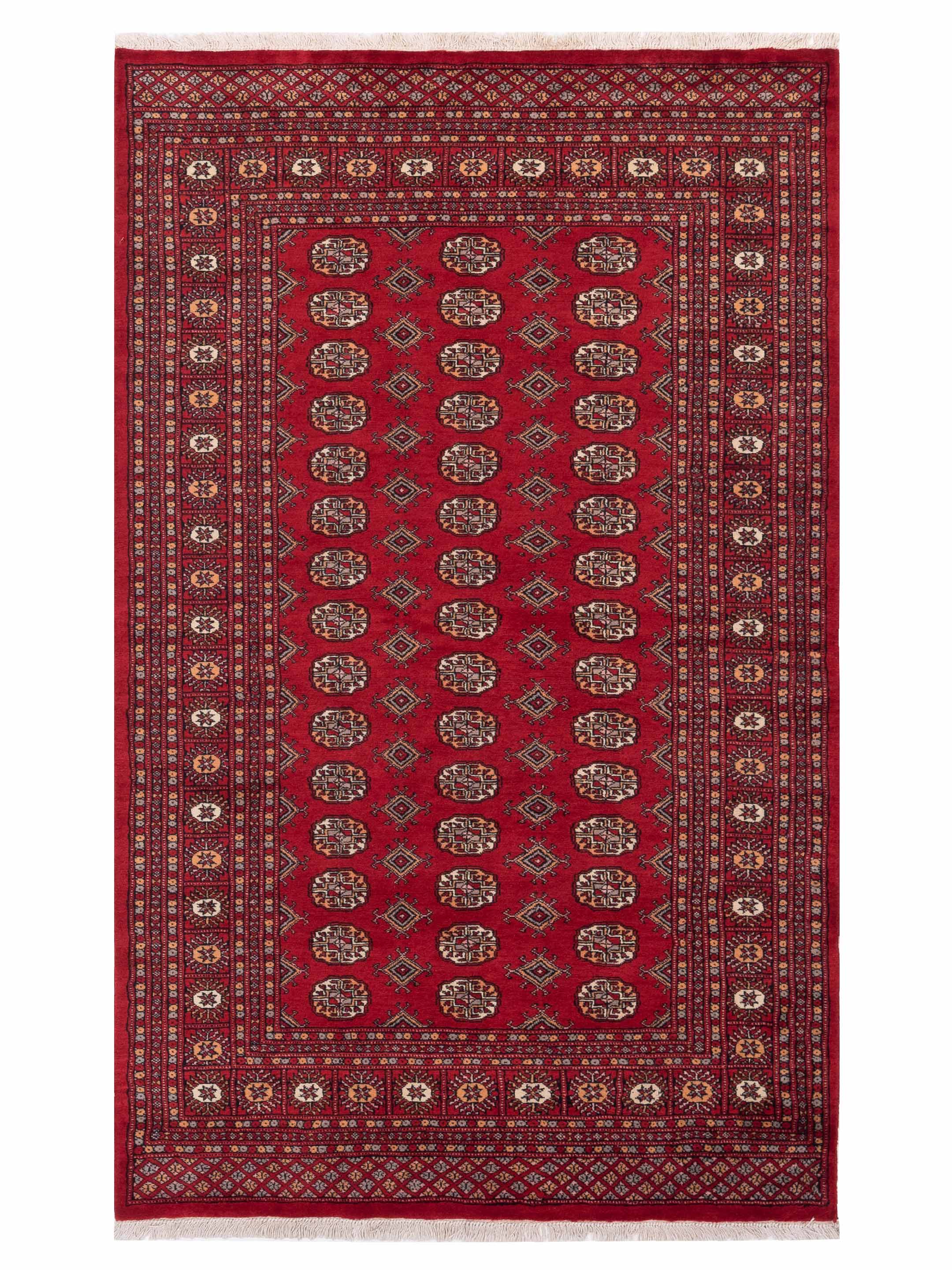 Bokhara Traditional Red 5x8 Area Rug	