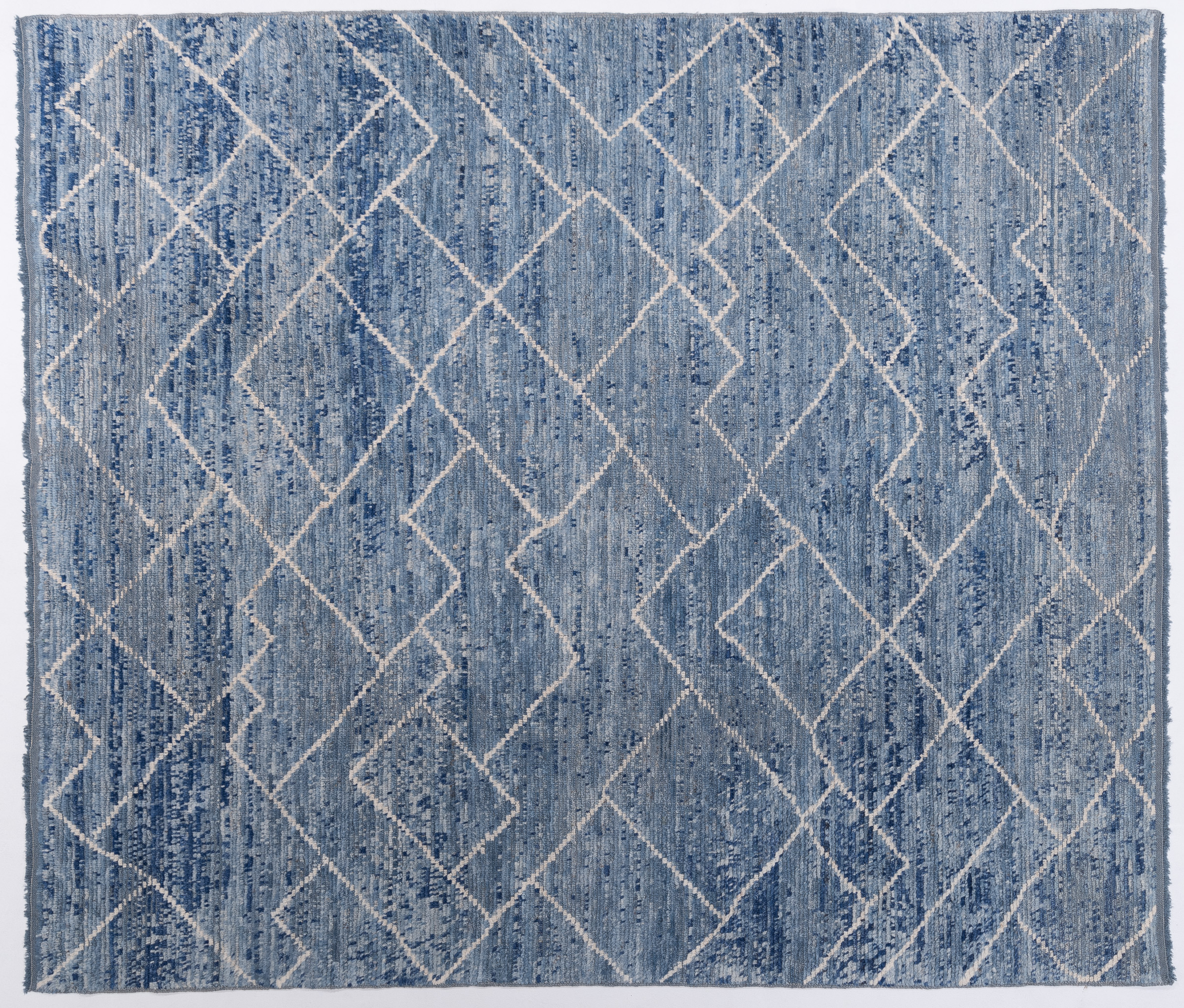 Blue Turkish hand-knotted rug