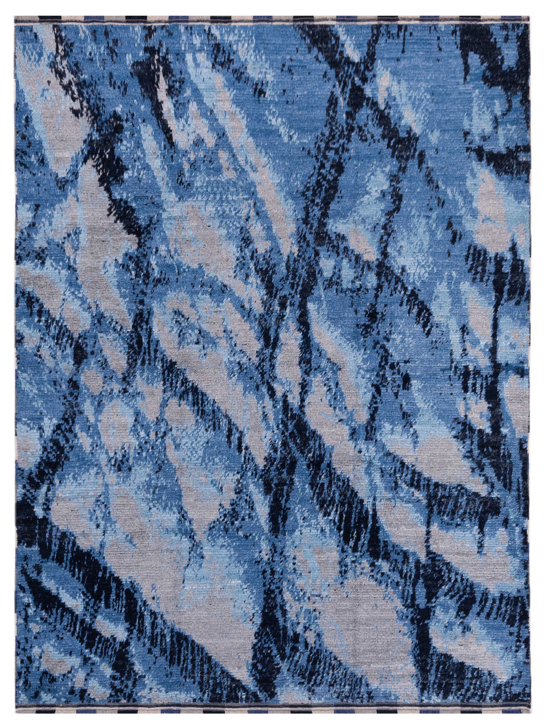 Blue GrayTurkish hand-knotted rug