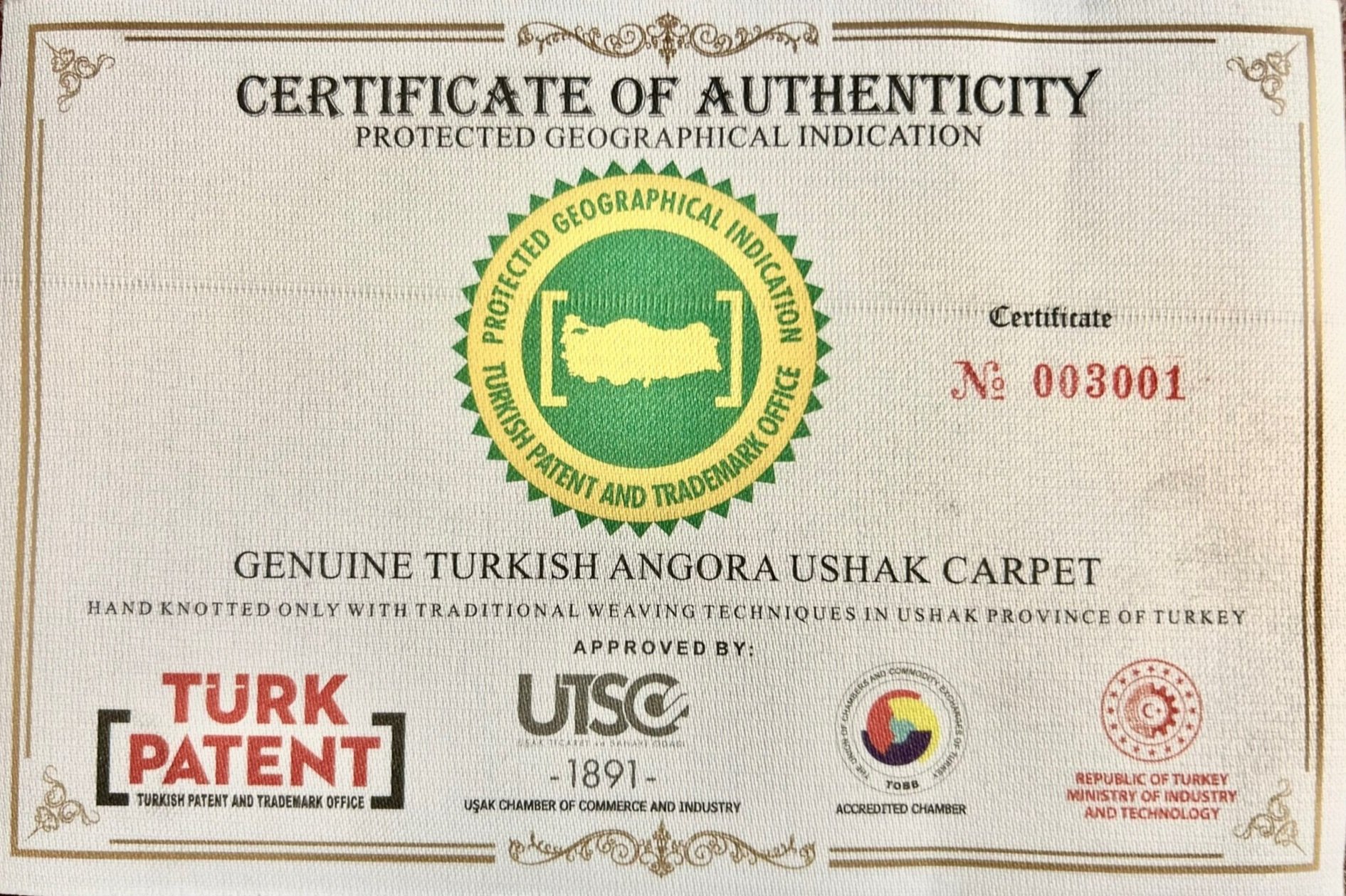 authenticity for genuine turkish oushak rug